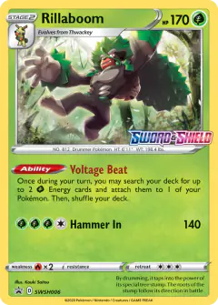 Rillaboom SWSH006/307 Promo card from SWSH Black Star Promos