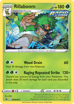 Rillaboom SWSH277/307 Promo card from SWSH Black Star Promos