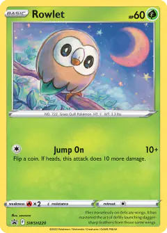 Rowlet SWSH220/307 Promo card from SWSH Black Star Promos
