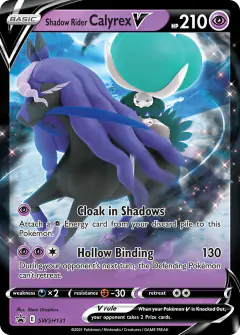 Shadow Rider Calyrex V SWSH131/307 Promo card from SWSH Black Star Promos