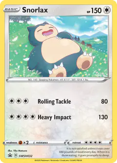 Snorlax SWSH032/307 Promo card from SWSH Black Star Promos