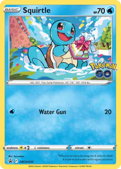 Squirtle SWSH233/307 Promo card from SWSH Black Star Promos