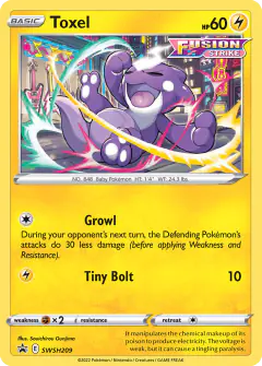 Toxel SWSH209/307 Promo card from SWSH Black Star Promos
