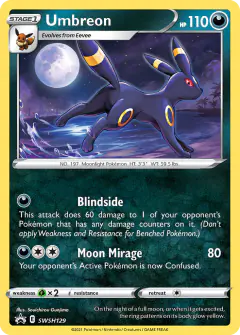 Umbreon SWSH129/307 Promo card from SWSH Black Star Promos