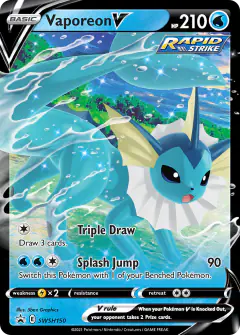 Vaporeon V SWSH150/307 Promo card from SWSH Black Star Promos