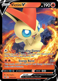 Victini V SWSH104/307 Promo card from SWSH Black Star Promos