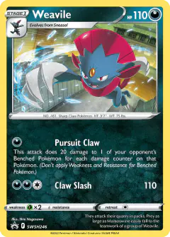 Weavile SWSH246/307 Promo card from SWSH Black Star Promos