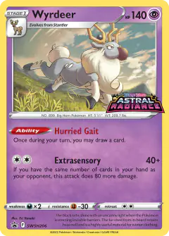Wyrdeer SWSH206/307 Promo card from SWSH Black Star Promos