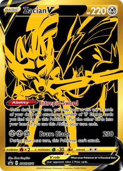 Zacian V SWSH076/307 Promo card from SWSH Black Star Promos