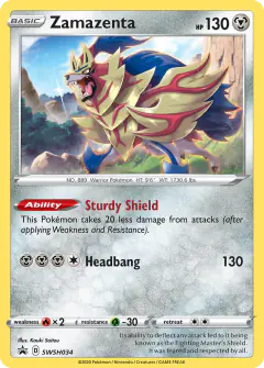 Zamazenta SWSH034/307 Promo card from SWSH Black Star Promos