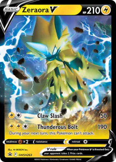Zeraora V SWSH263/307 Promo card from SWSH Black Star Promos