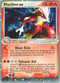 Blaziken ex 89/95 Rare Holo EX card from Team Magma vs Team Aqua