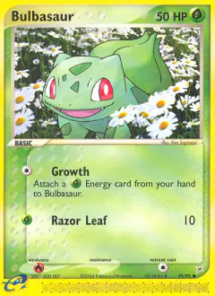 Bulbasaur 39/95 Common card from Team Magma vs Team Aqua