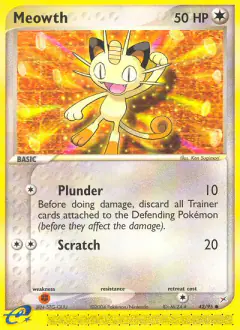Meowth 42/95 Common card from Team Magma vs Team Aqua