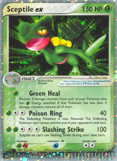 Sceptile ex 93/95 Rare Holo EX card from Team Magma vs Team Aqua