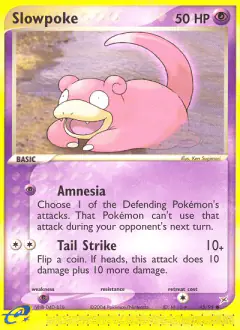 Slowpoke 45/95 Common card from Team Magma vs Team Aqua
