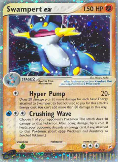 Swampert ex 95/95 Rare Holo EX card from Team Magma vs Team Aqua