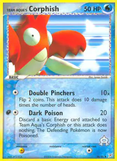 Team Aqua's Corphish 26/95 Uncommon card from Team Magma vs Team Aqua