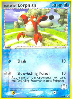 Team Aqua's Corphish 51/95 Common card from Team Magma vs Team Aqua