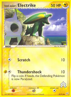 Team Aqua's Electrike 52/95 Common card from Team Magma vs Team Aqua