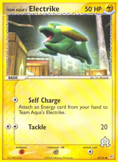 Team Aqua's Electrike 53/95 Common card from Team Magma vs Team Aqua