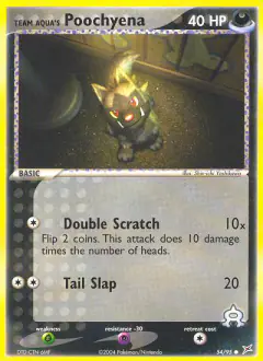 Team Aqua's Poochyena 54/95 Common card from Team Magma vs Team Aqua