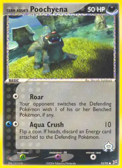 Team Aqua's Poochyena 55/95 Common card from Team Magma vs Team Aqua