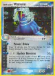 Team Aqua's Walrein 6/95 Rare Holo card from Team Magma vs Team Aqua