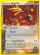 Team Magma's Aggron 7/95 Rare Holo card from Team Magma vs Team Aqua