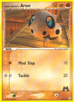 Team Magma's Aron 58/95 Common card from Team Magma vs Team Aqua