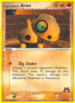 Team Magma's Aron 59/95 Common card from Team Magma vs Team Aqua