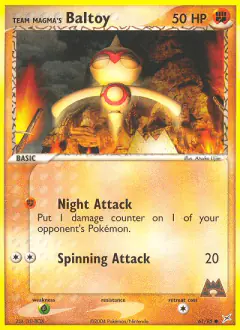 Team Magma's Baltoy 61/95 Common card from Team Magma vs Team Aqua