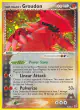 Team Magma's Groudon 9/95 Rare Holo card from Team Magma vs Team Aqua