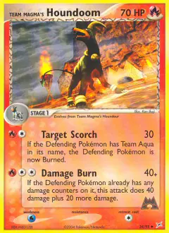 Team Magma's Houndoom 34/95 Uncommon card from Team Magma vs Team Aqua