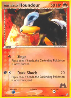 Team Magma's Houndour 35/95 Uncommon card from Team Magma vs Team Aqua