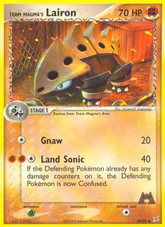 Team Magma's Lairon 36/95 Uncommon card from Team Magma vs Team Aqua