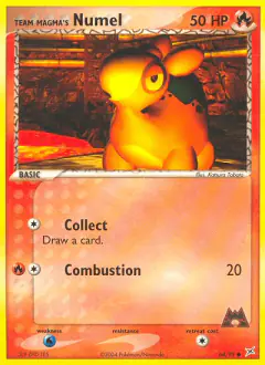 Team Magma's Numel 64/95 Common card from Team Magma vs Team Aqua