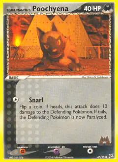 Team Magma's Poochyena 65/95 Common card from Team Magma vs Team Aqua