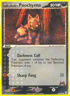 Team Magma's Poochyena 66/95 Common card from Team Magma vs Team Aqua
