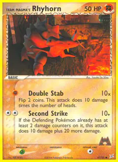 Team Magma's Rhyhorn 67/95 Common card from Team Magma vs Team Aqua