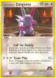 Team Magma's Zangoose 23/95 Rare card from Team Magma vs Team Aqua