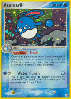 Azumarill 1/109 Rare Holo card from Team Rocket Returns