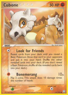 Cubone 51/109 Common card from Team Rocket Returns