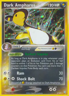 Dark Ampharos 2/109 Rare Holo card from Team Rocket Returns