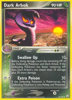 Dark Arbok 29/109 Uncommon card from Team Rocket Returns