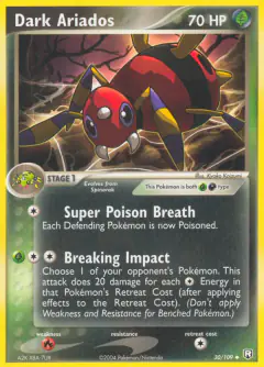 Dark Ariados 30/109 Uncommon card from Team Rocket Returns