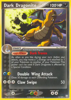Dark Dragonite 15/109 Rare card from Team Rocket Returns