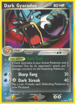 Dark Gyarados 36/109 Uncommon card from Team Rocket Returns