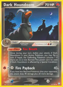Dark Houndoom 37/109 Uncommon card from Team Rocket Returns