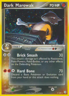 Dark Marowak 7/109 Rare Holo card from Team Rocket Returns